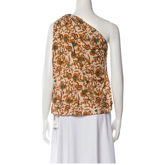 NWT! CHARINA SARTE Floral Print One-Shoulder Blouse in a large - Picture 3 of 7